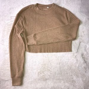 Me to We Nude Cropped Sweater